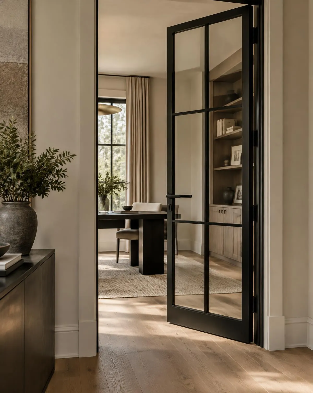 Stalen binnendeur met glas